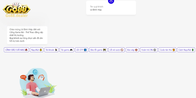 Kênh Chăm Sóc Khách Hàng Go88 - Hỗ Trợ 24/7 Tận Tâm Chu Đáo 1 Live chat là kênh hỗ trợ phù hợp cho những tình huống cấp bách